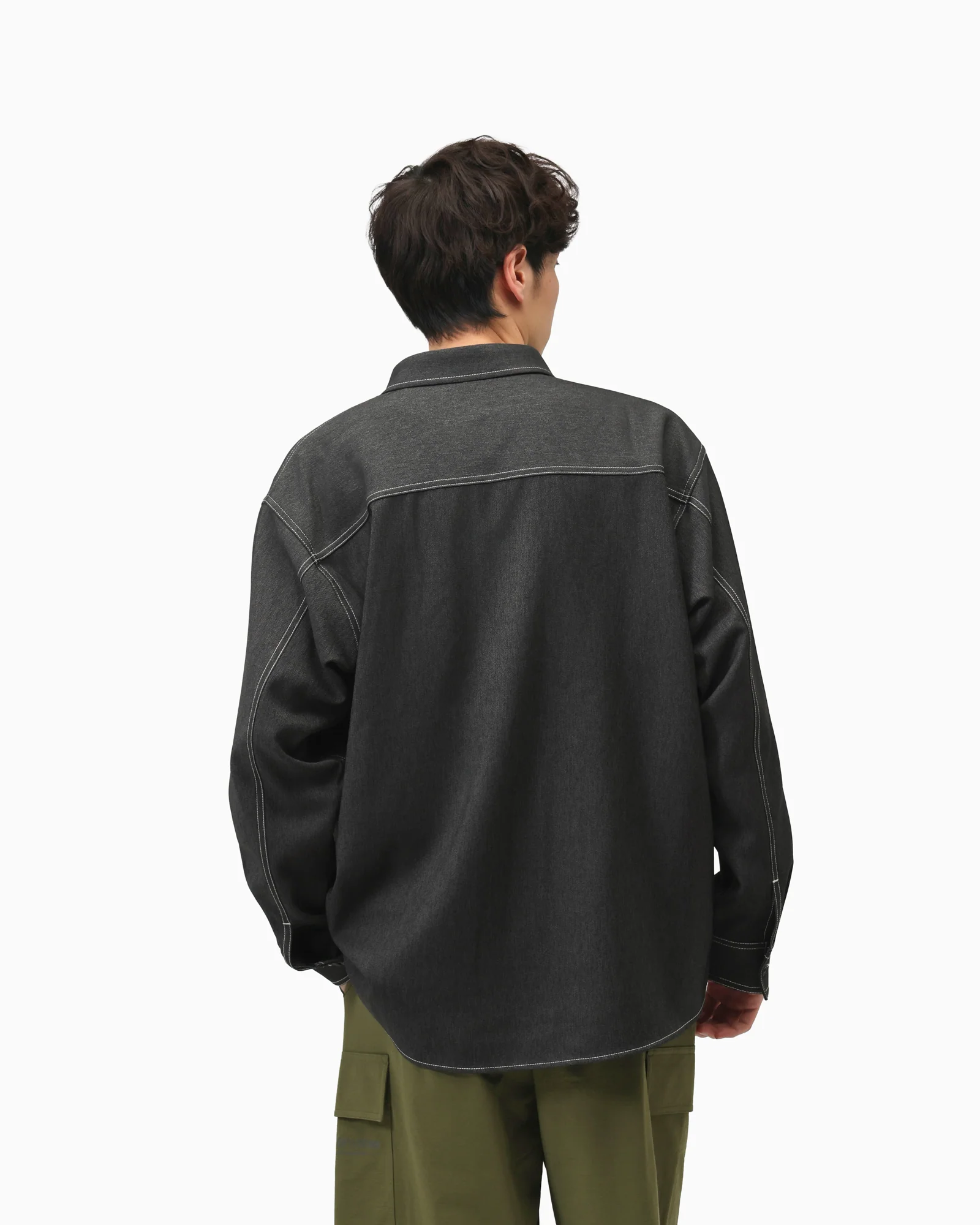SYNTHETIC DENIM SHIRT M - Image 6