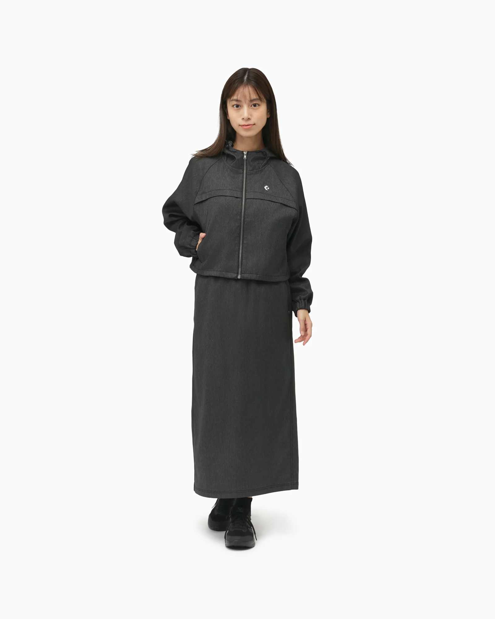 SYNTHETIC DENIM HOODED JACKET LADIES - Image 7